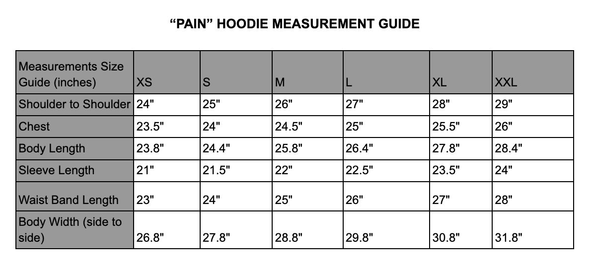 "PAIN" ZIP-UP HOODIE