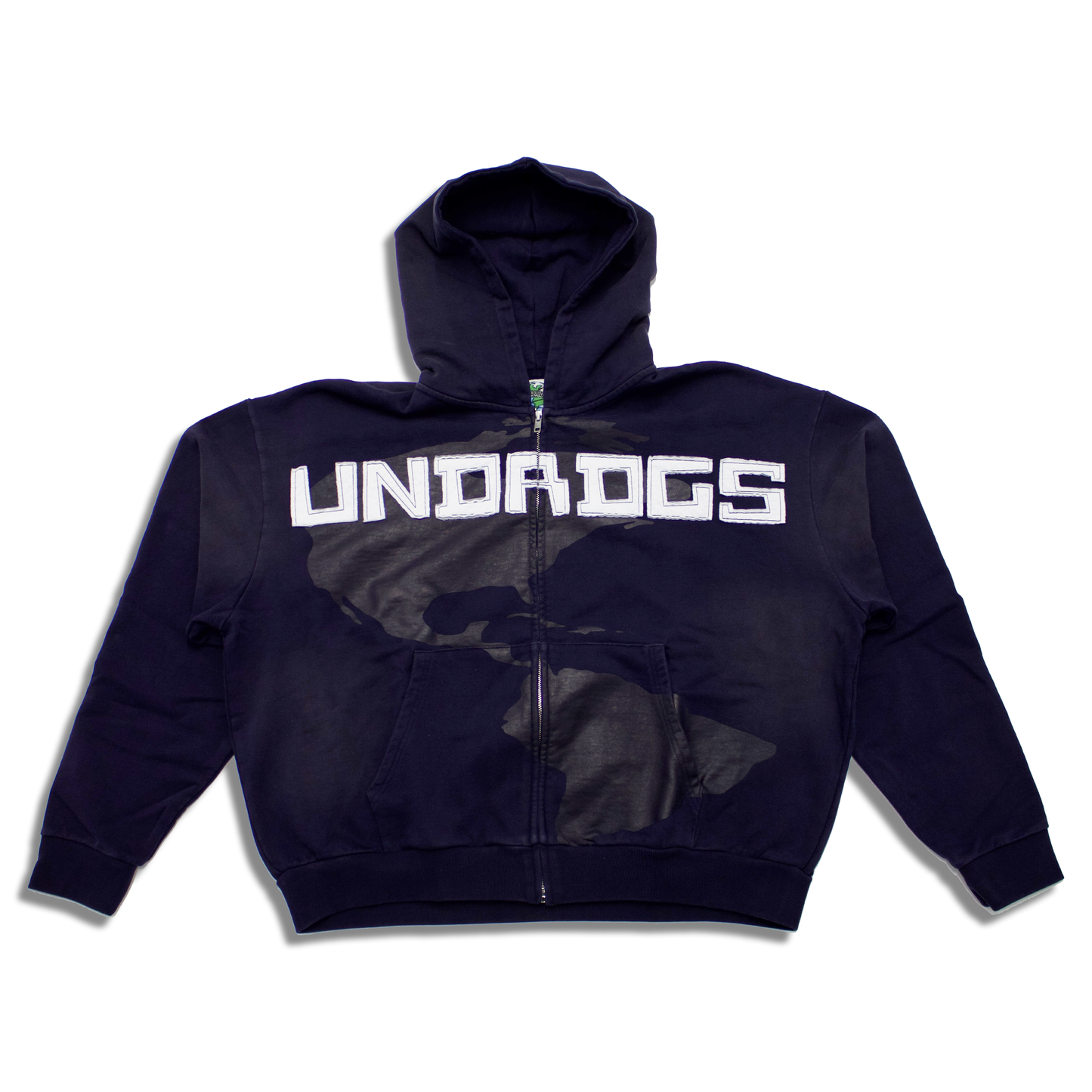 NAVY PAIN ZIP-UP JACKET