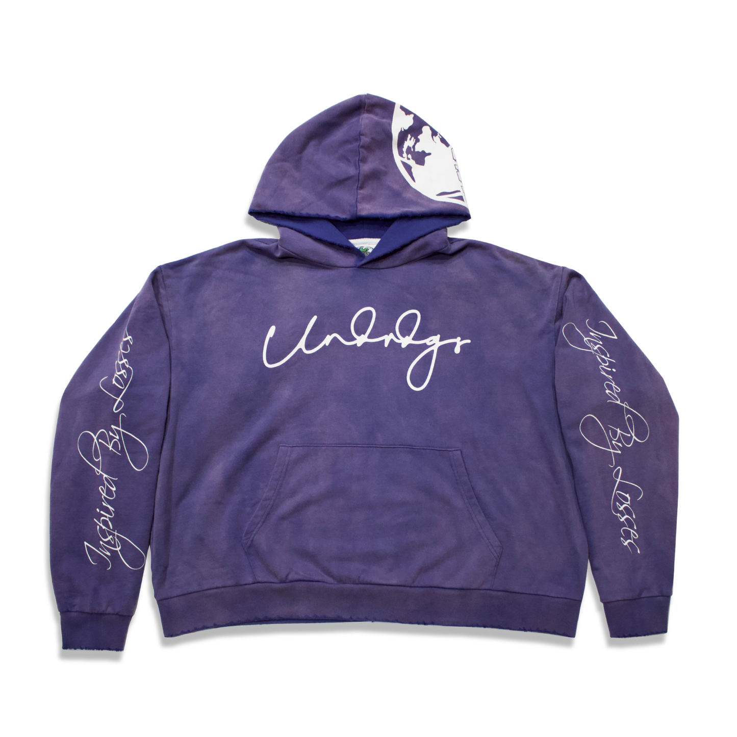 BLUE LOGO SCRIPT HOODIE
