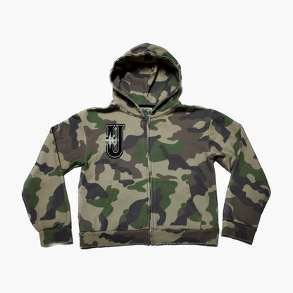 KIDS CAMO COMPASS LOGO HOODIE