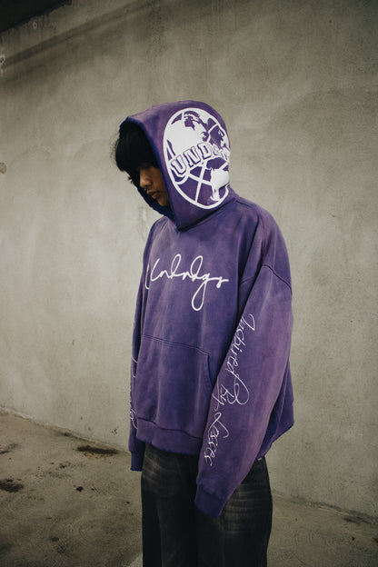 BLUE LOGO SCRIPT HOODIE