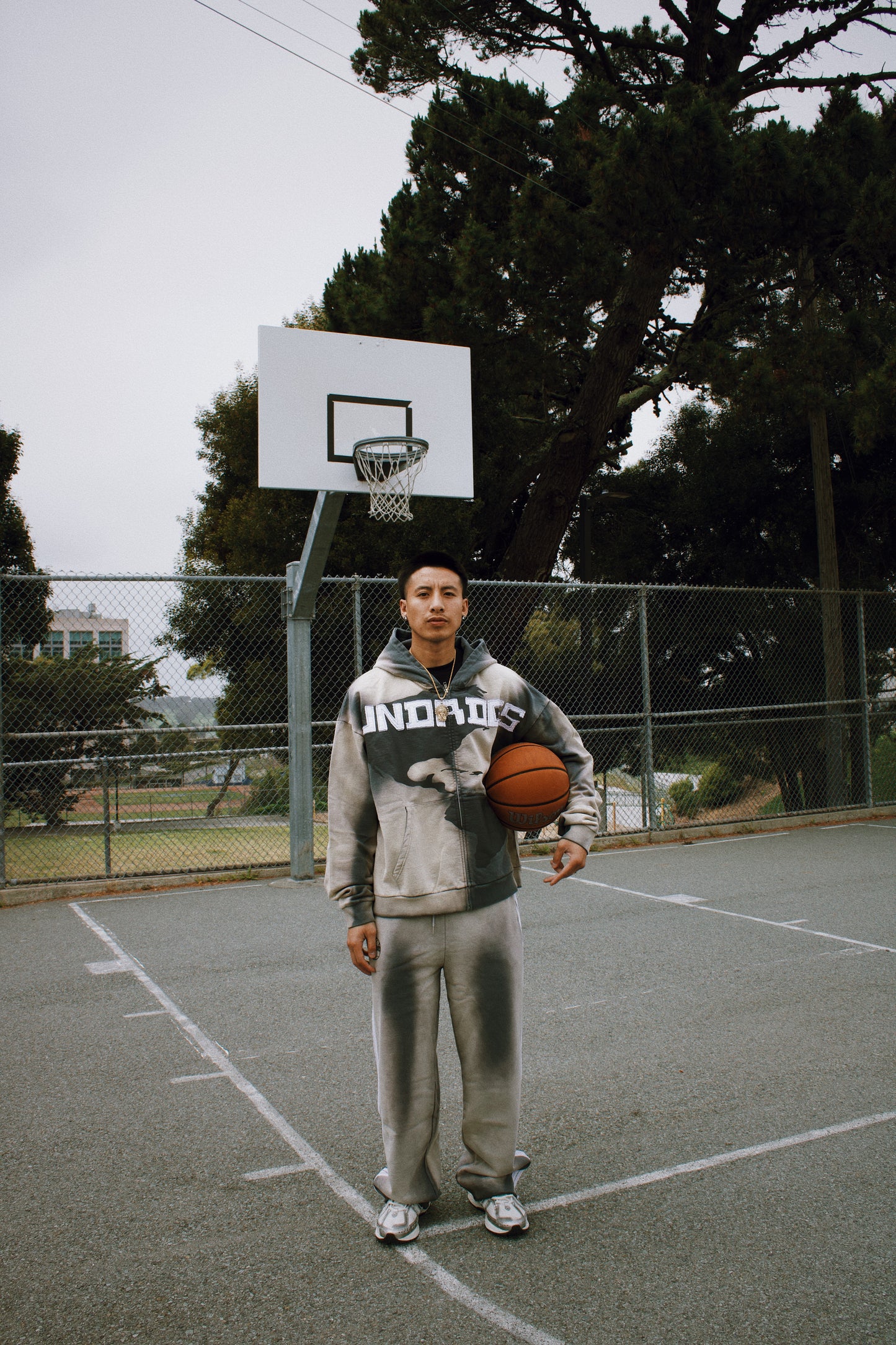 GREY PAIN ZIP-UP HOODIE