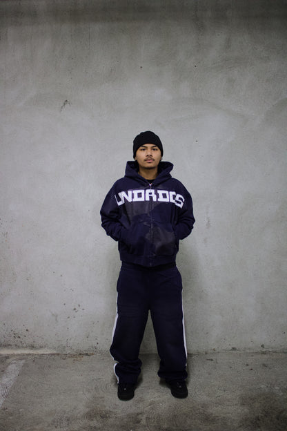 NAVY PAIN ZIP-UP JACKET