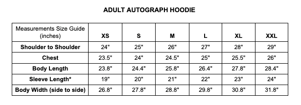 BLACK AUTOGRAPH HOODIE
